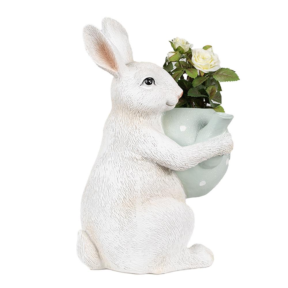 Clayre & Eef Beeld Konijn 23 cm Beige Polyresin Paasdecoratie