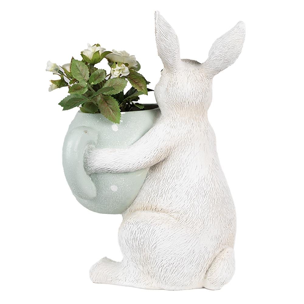 Clayre & Eef Beeld Konijn 23 cm Beige Polyresin Paasdecoratie
