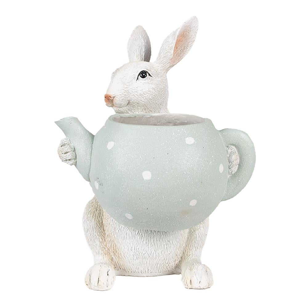 Clayre & Eef Beeld Konijn 23 cm Beige Polyresin Paasdecoratie