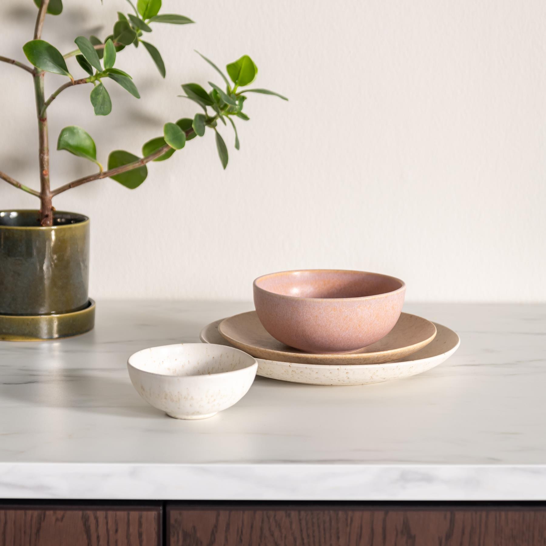 by fonQ Mixed Ceramics Kommen 4st. - Ø 11 cm - Crème