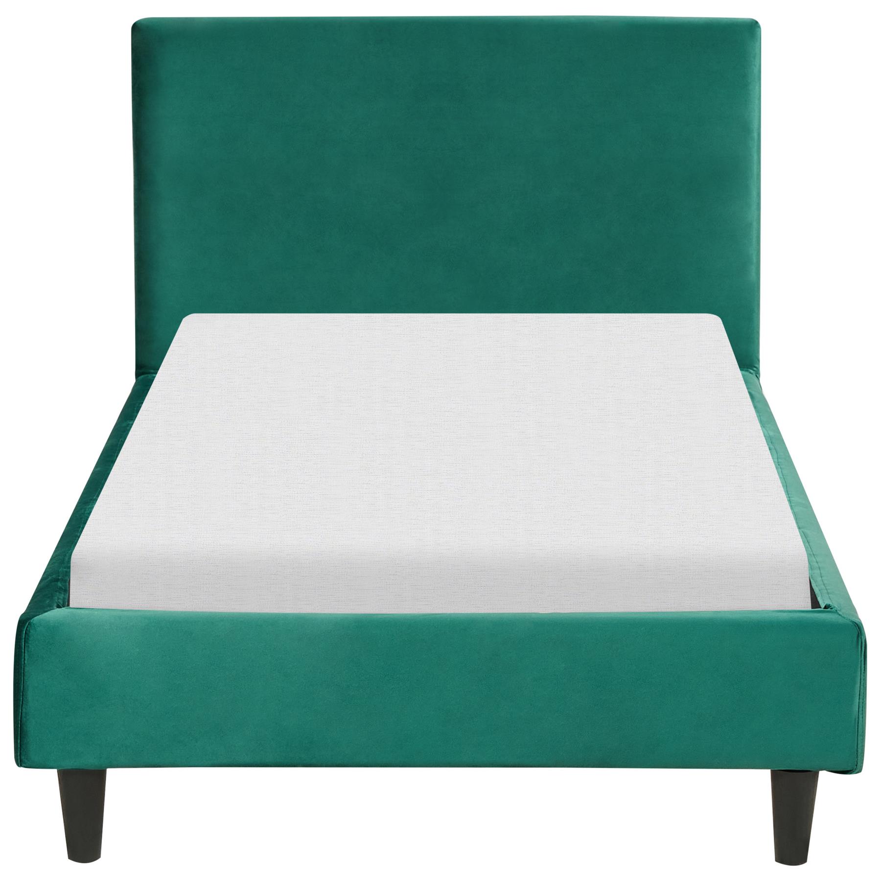 Beliani - FITOU - Bekleding bed - Donkergroen - 90 x 200 cm - Fluweel