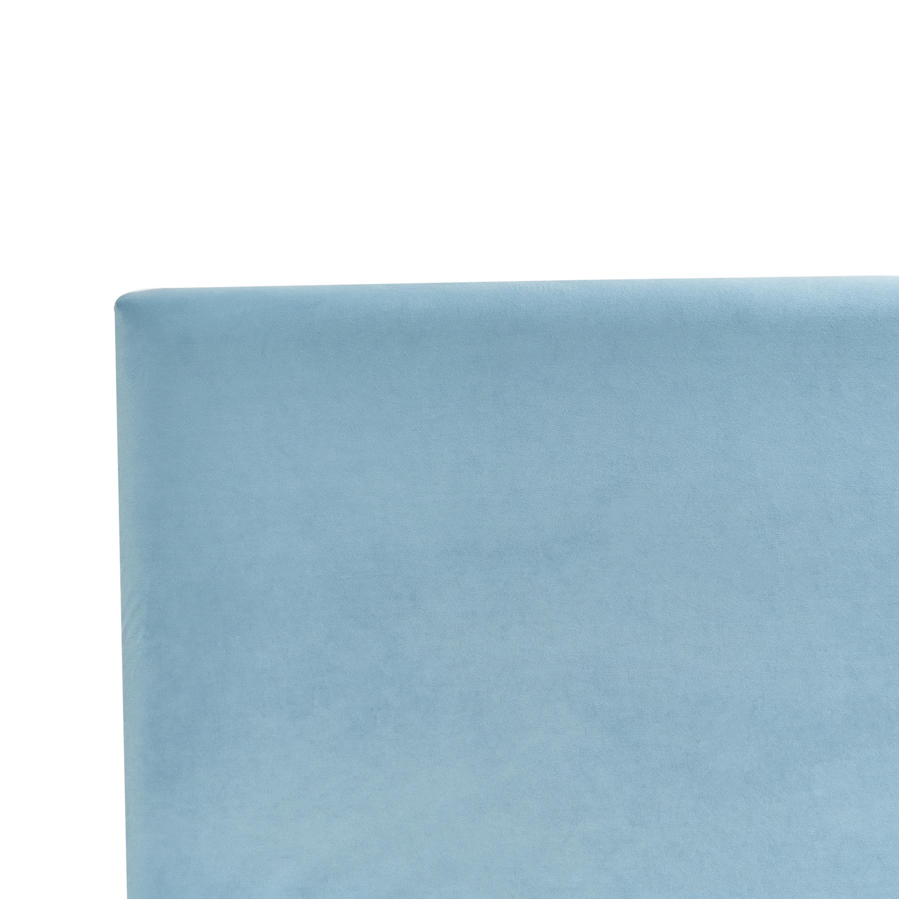 Beliani - FITOU - Bekleding bed - Lichtblauw - 90 x 200 cm - Fluweel