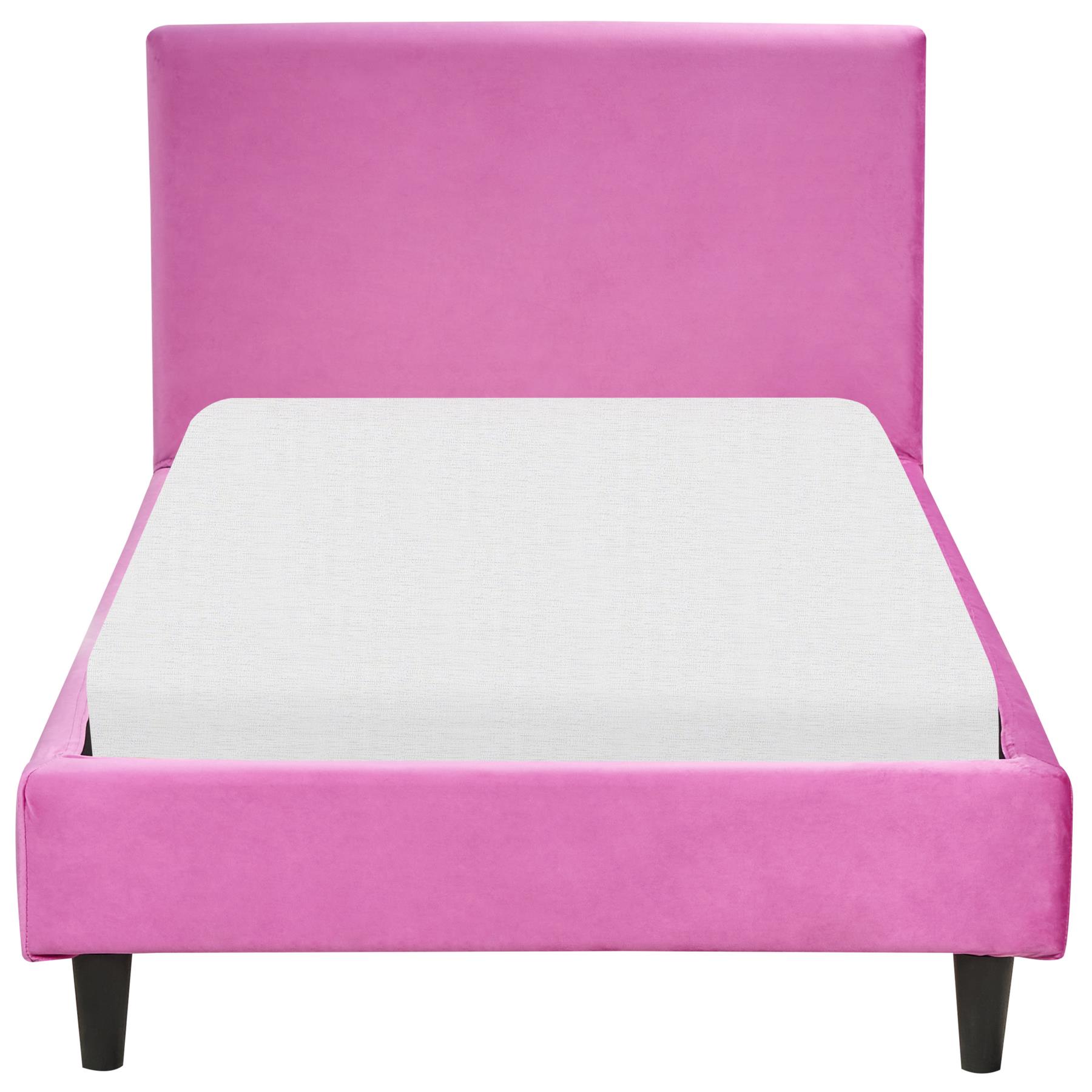 Beliani - FITOU - Bekleding bed - Fuchsia - 90 x 200 cm - Fluweel