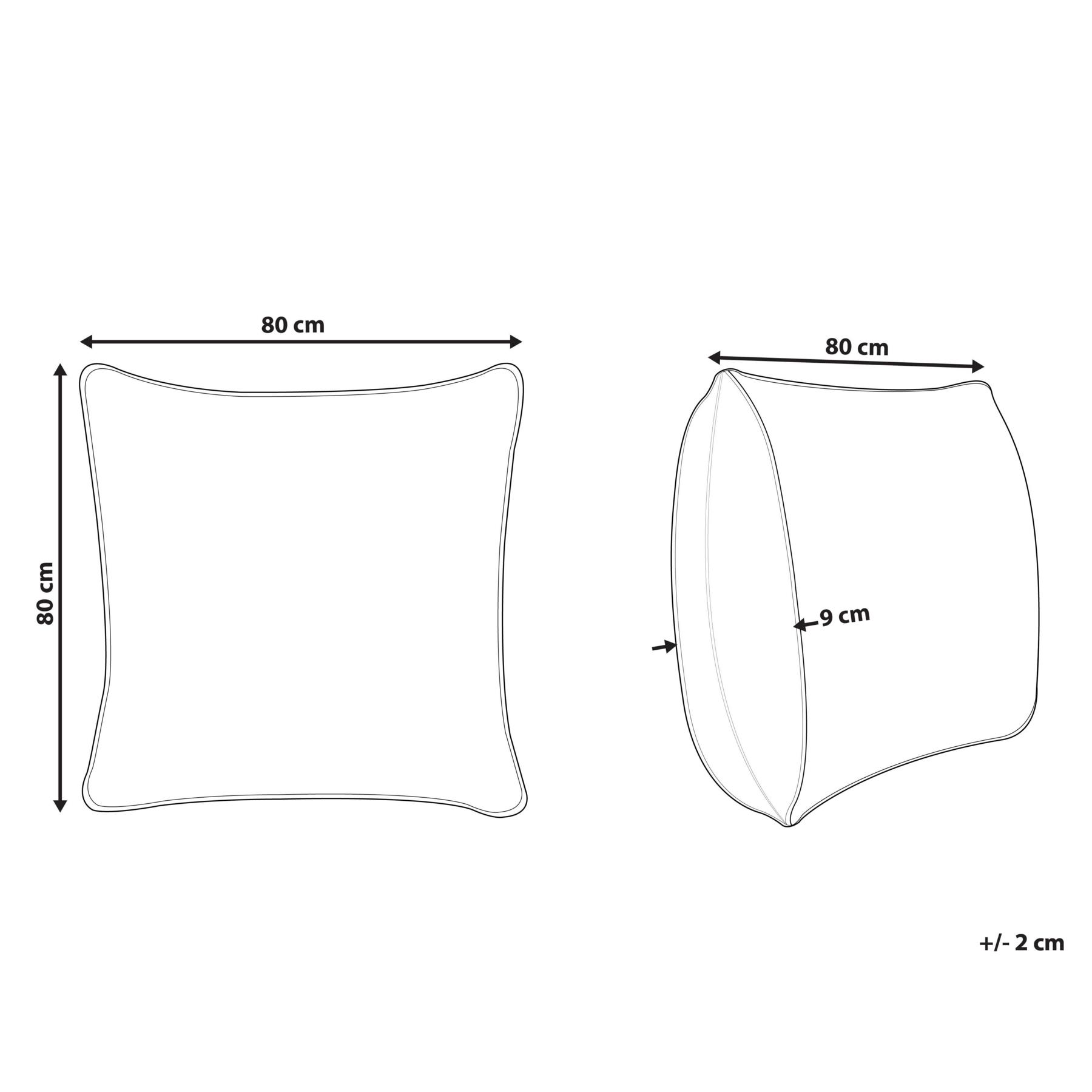 Beliani - TRIGLAV - Hoofdkussen hoog - Wit - 80 x 80 cm - Polyester