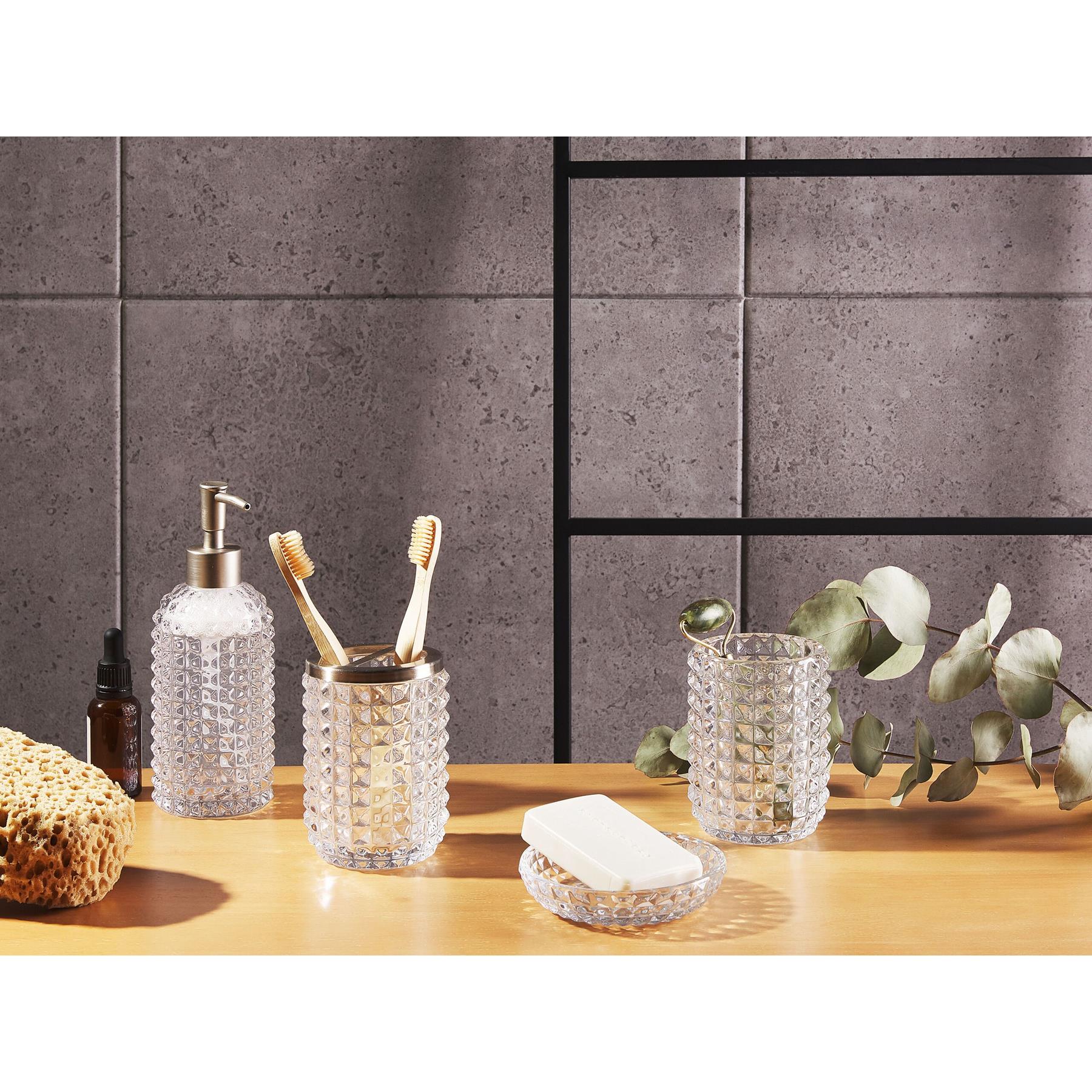 Beliani - TAPIA - Badkamerset - Zilver - Glas