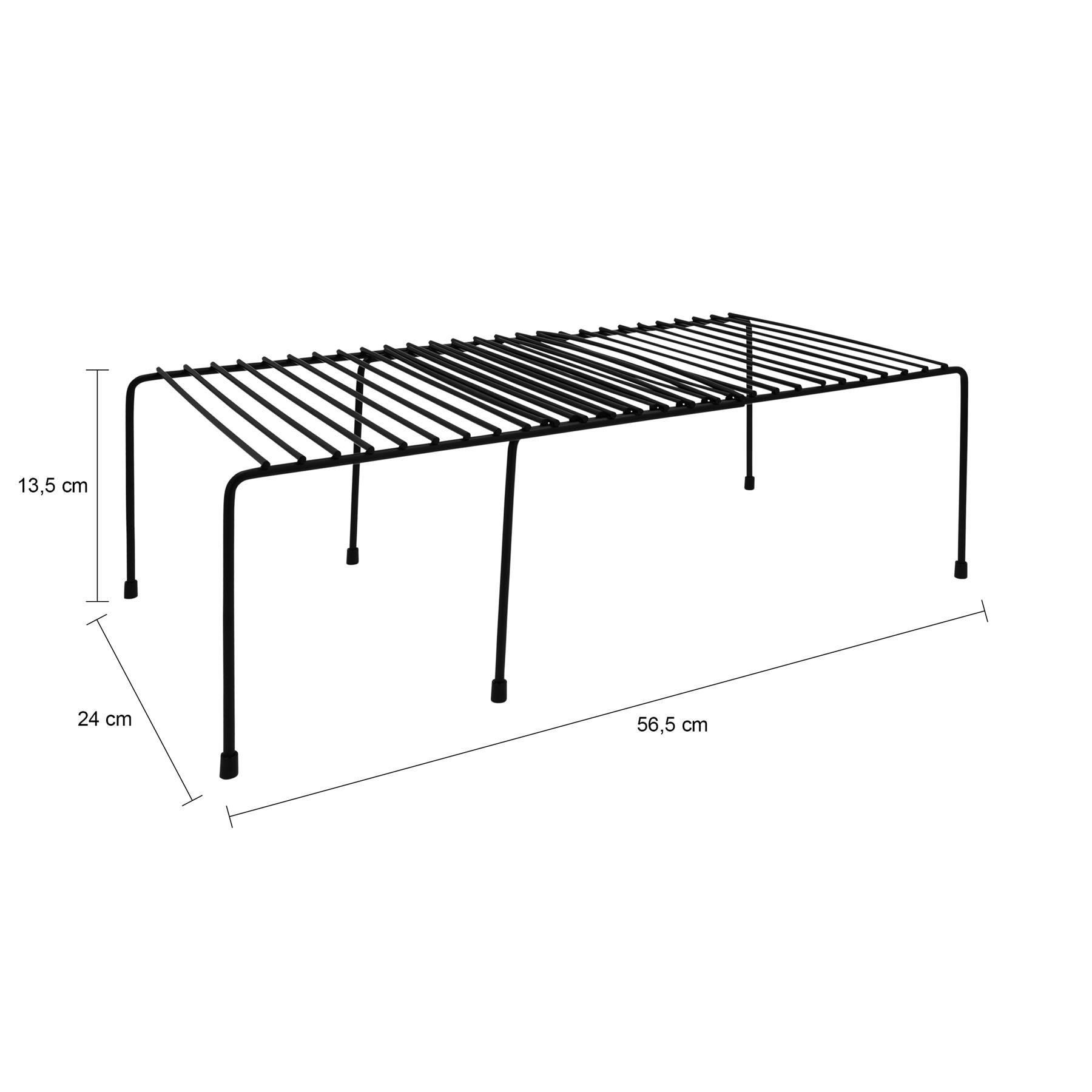 QUVIO Uitschuifbaar keukenkast organizer - Metaal - Zwart