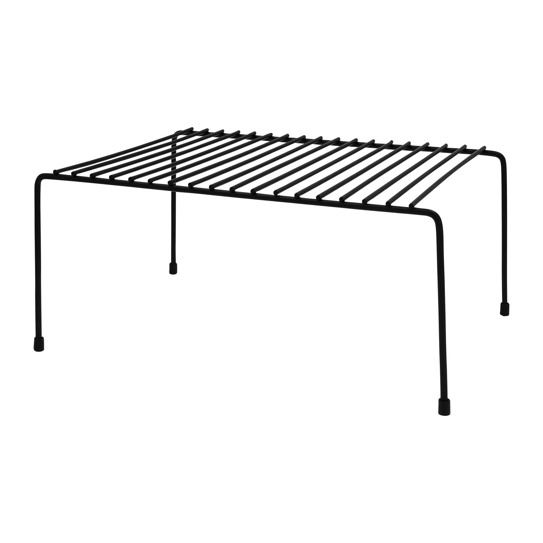 QUVIO Uitschuifbaar keukenkast organizer - Metaal - Zwart