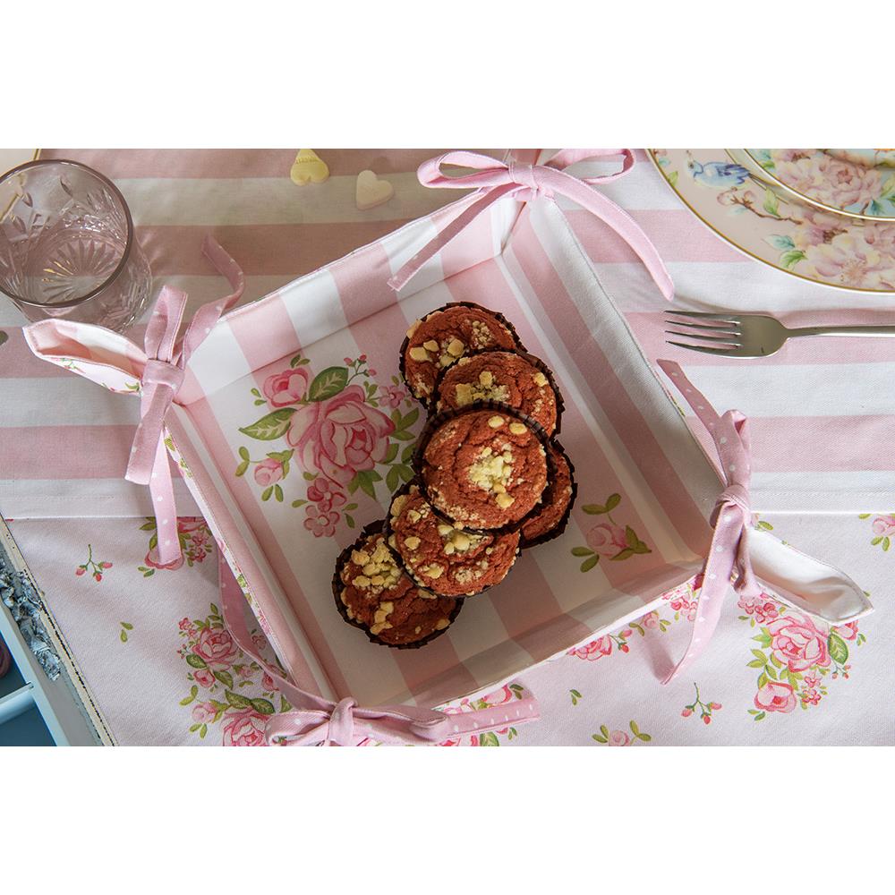 Clayre & Eef Ovenwant  18x30 cm Roze Katoen Rozen Ovenhandschoen
