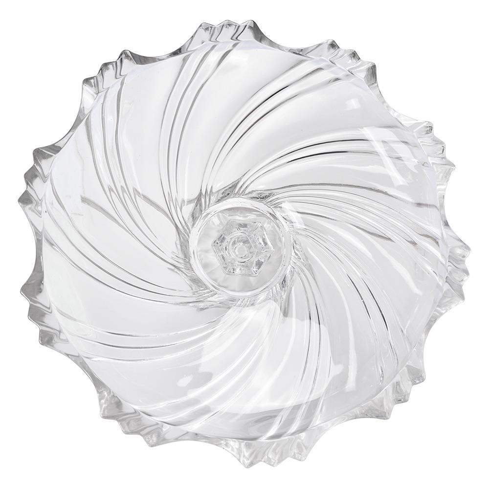 Clayre & Eef Fruitschaal  Ø 38x21 cm Transparant Glas Serveerschaal