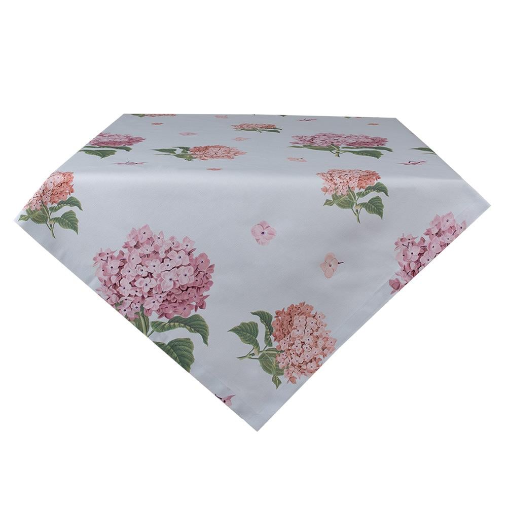 Clayre & Eef Tafelkleed  130x180 cm Blauw Roze Katoen Rechthoek