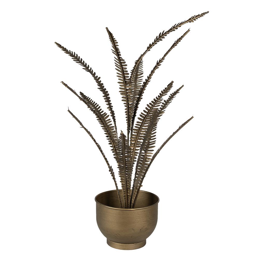 Clayre & Eef Kunstplant  63 cm Goudkleurig Ijzer Decoratie plant