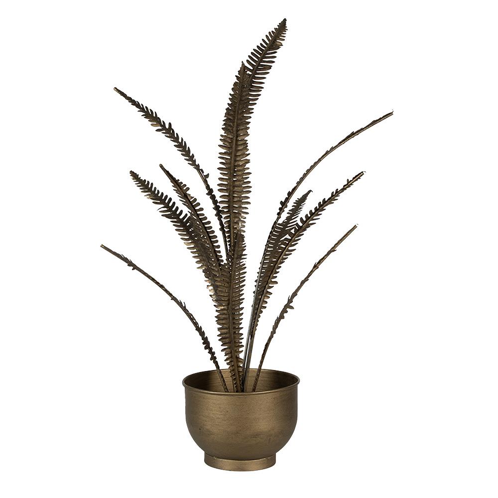 Clayre & Eef Kunstplant  63 cm Goudkleurig Ijzer Decoratie plant