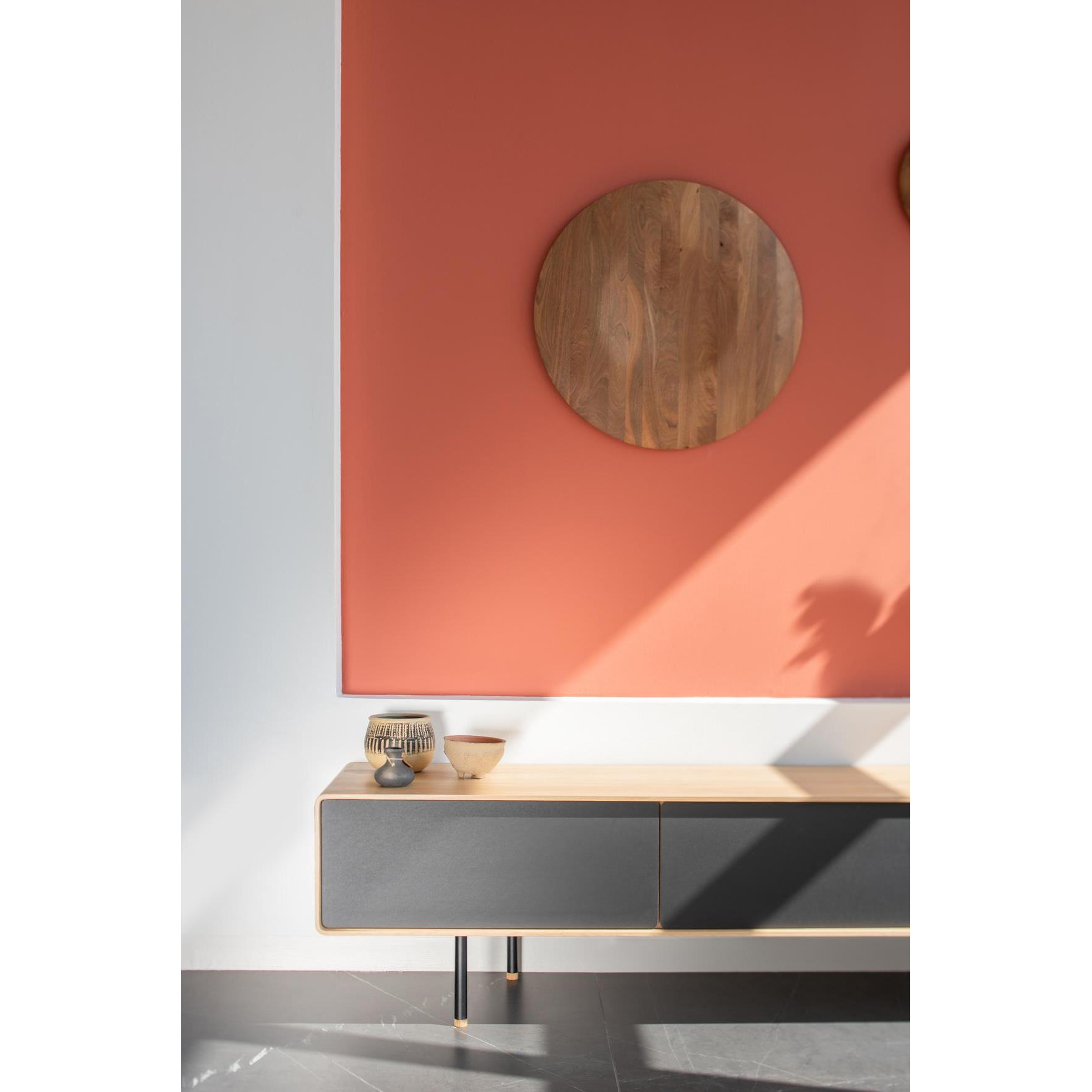 Gazzda Fina dressoir tv-meubel 200x45 natural|zwart