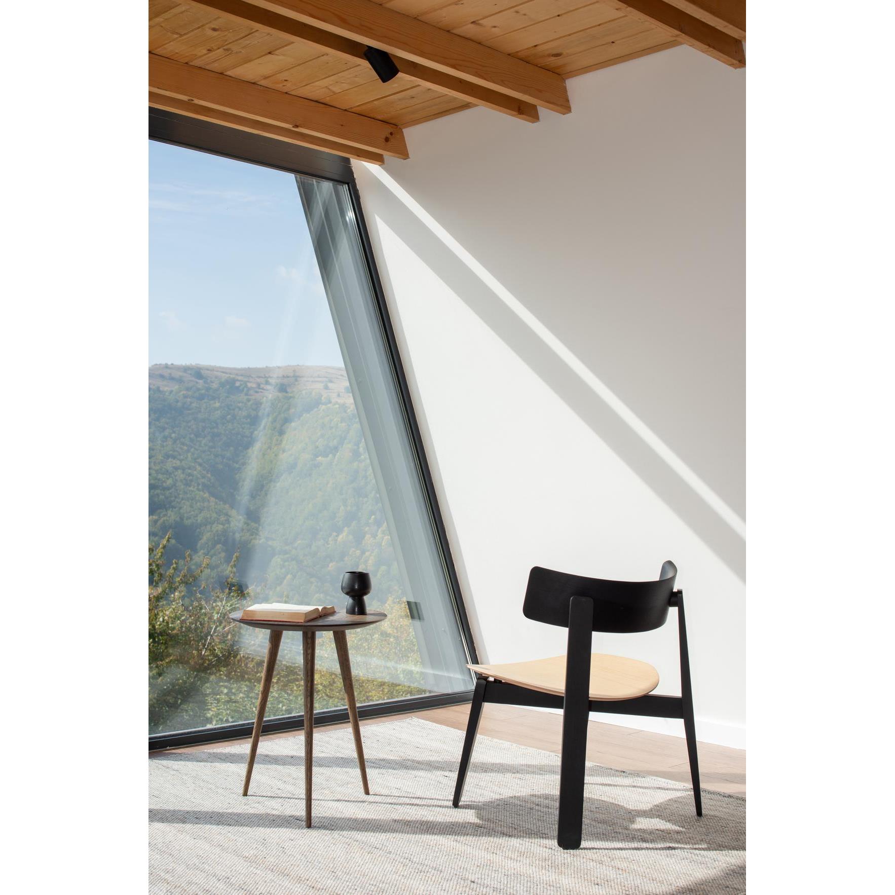 Gazzda Nora lounge stoel whitewash Dakar Leather Nature