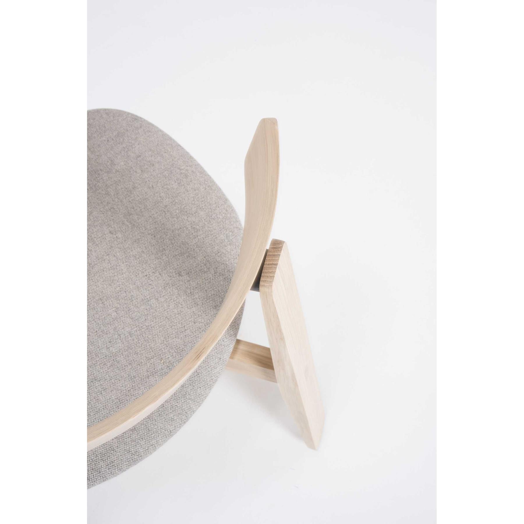 Gazzda Nora lounge stoel whitewash Dakar Leather Nature
