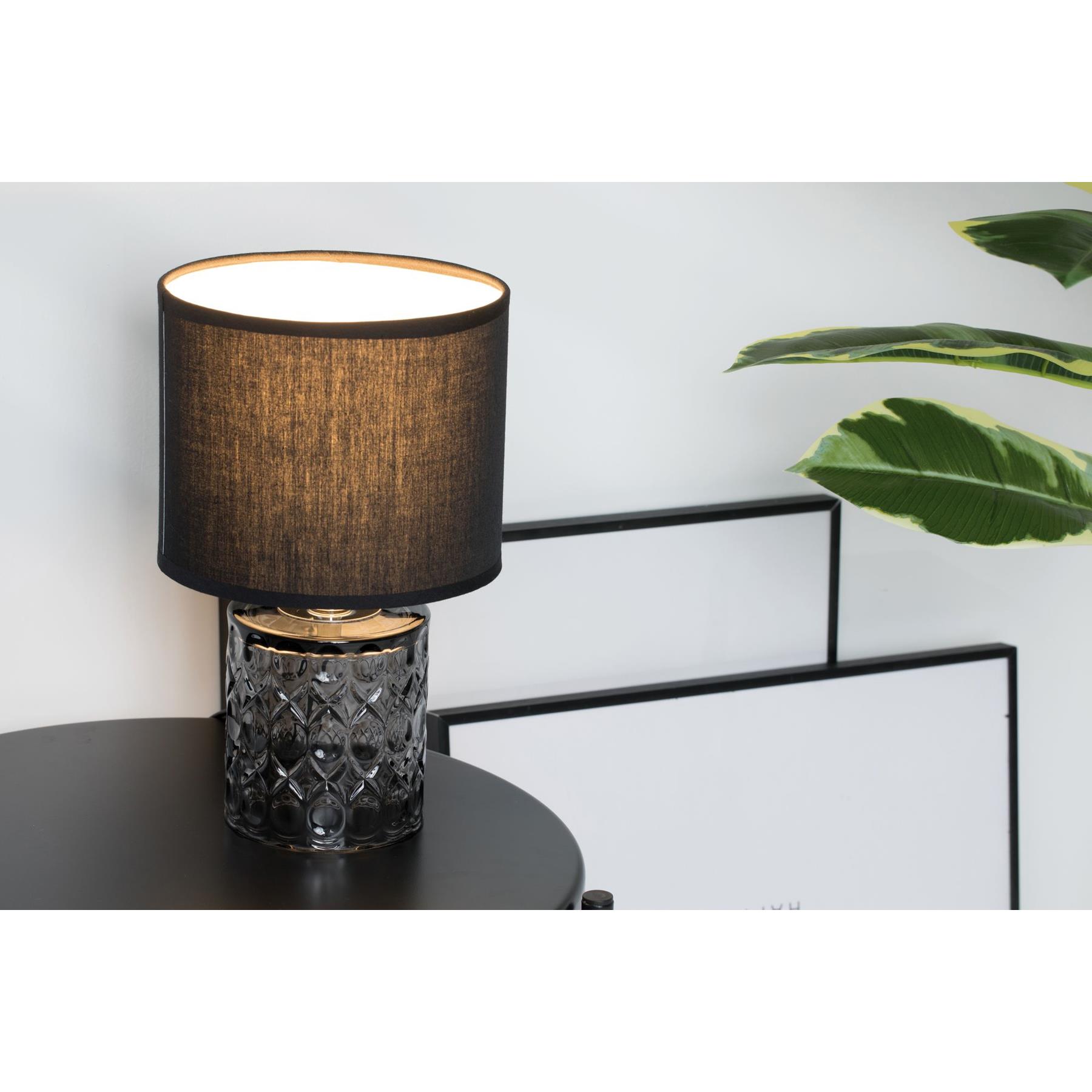 Pauleen Crystal Glow Tafellamp black-grey glas.