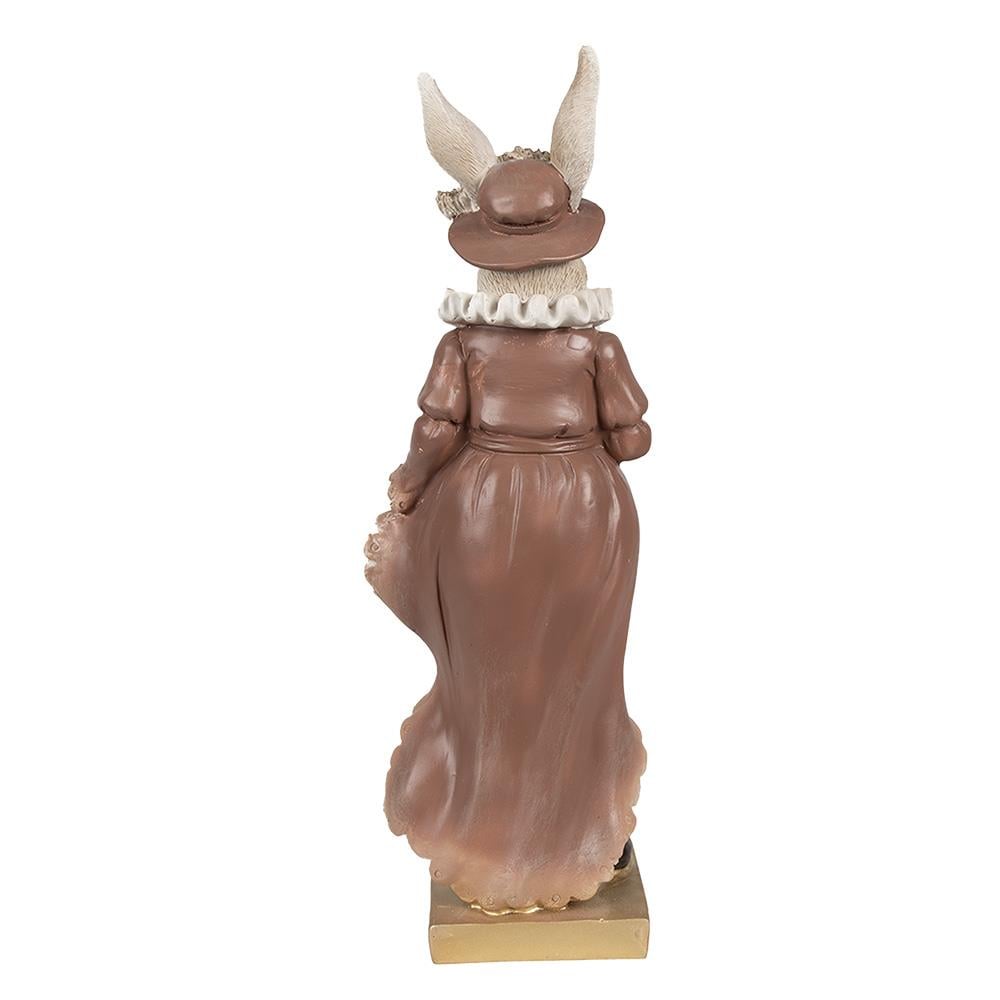 Clayre & Eef Beeld Konijn 30 cm Beige Bruin Polyresin Paasdecoratie