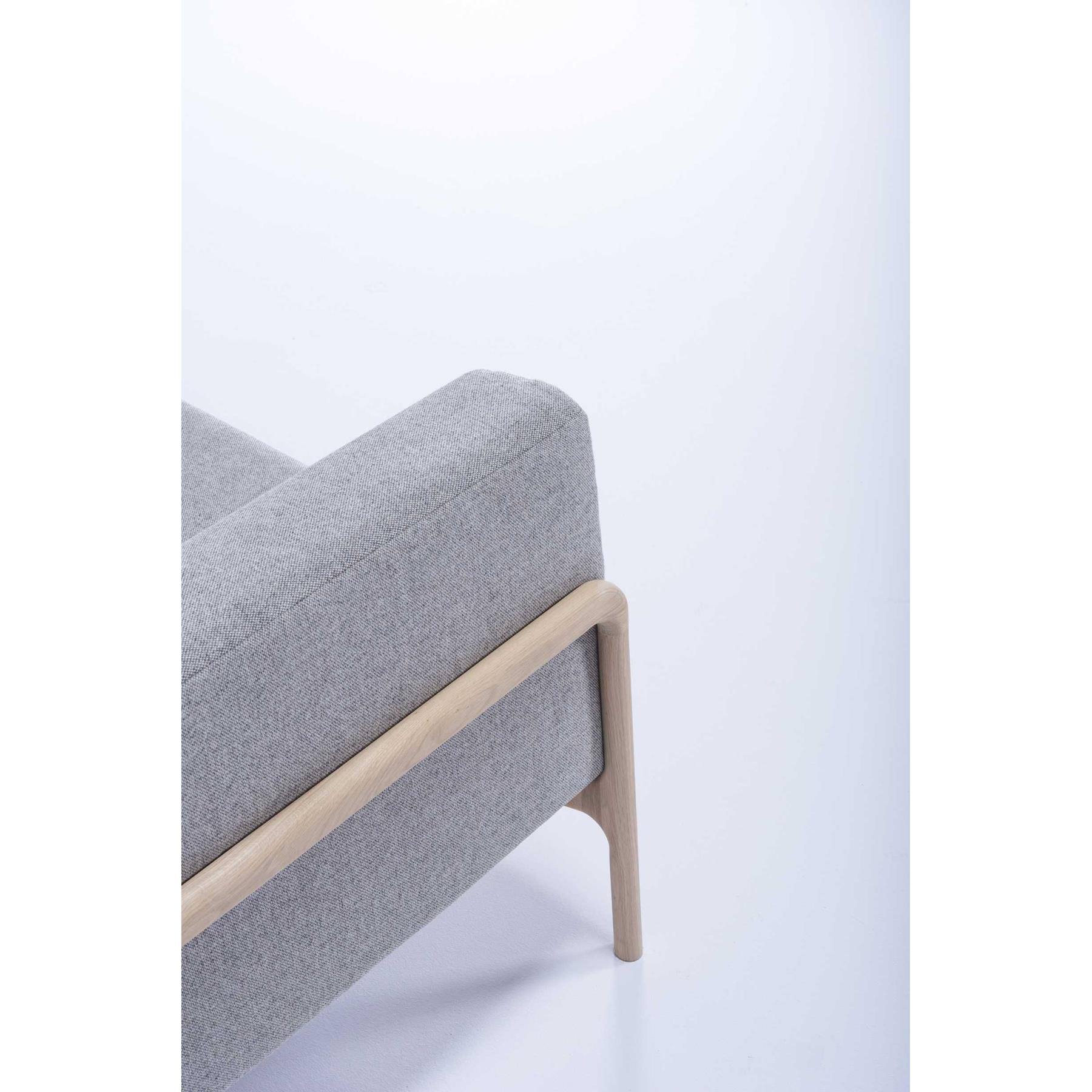 Gazzda Fawn sofa 2-zits whitewash  Dakar Leather Stone