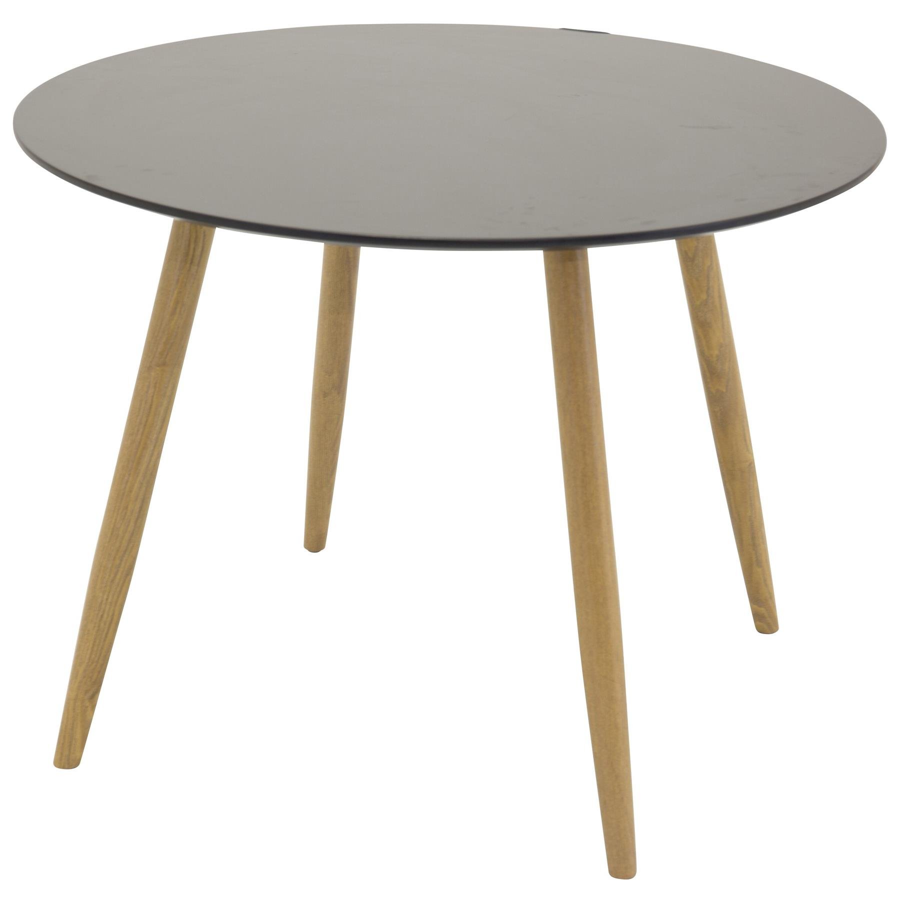 Namu Eetkamertafel - ø100 cm - Zwart met eiken poten