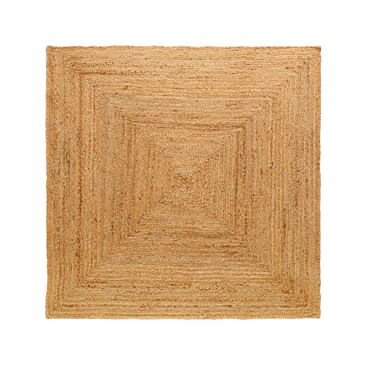 Boho&me Jute vloerkleed vierkant - Boho & me - naturel - 100x100 cm