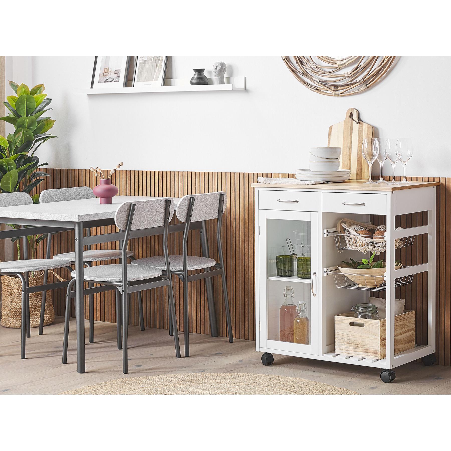Beliani - BOVES - Keukentrolley - Wit - MDF