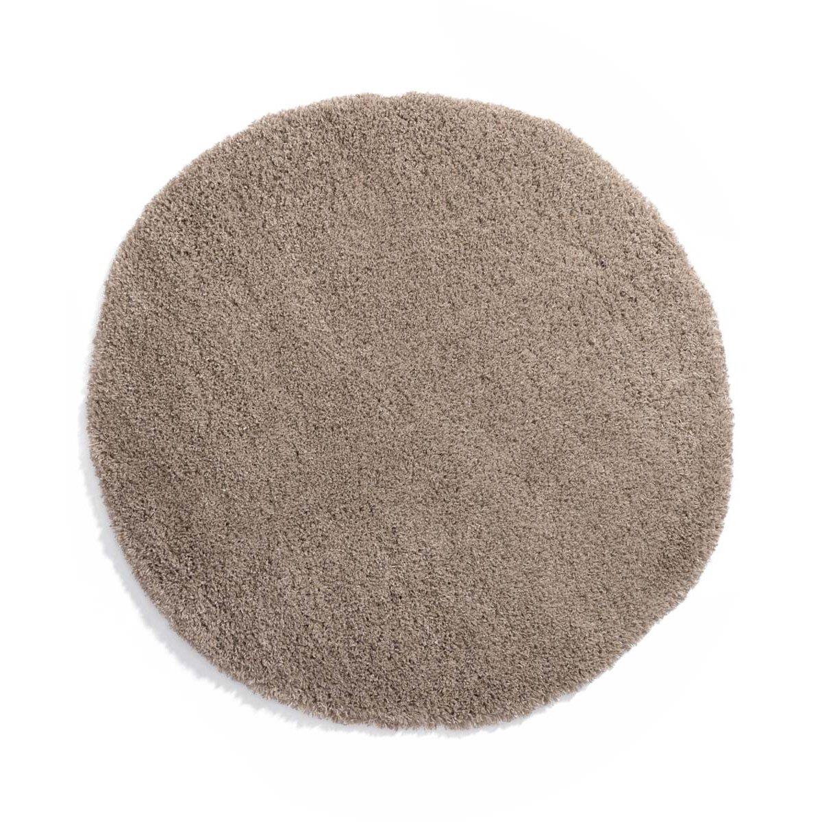 Tapeso Rond hoogpolig vloerkleed - Cozy Shaggy - beige - 120 cm rond