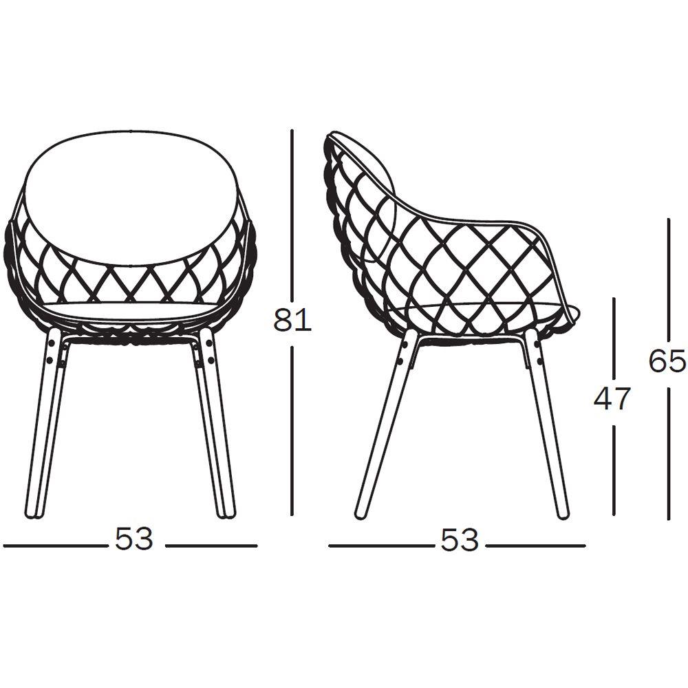 Magis Piña Armchair tuinstoel met rugkussen bruin