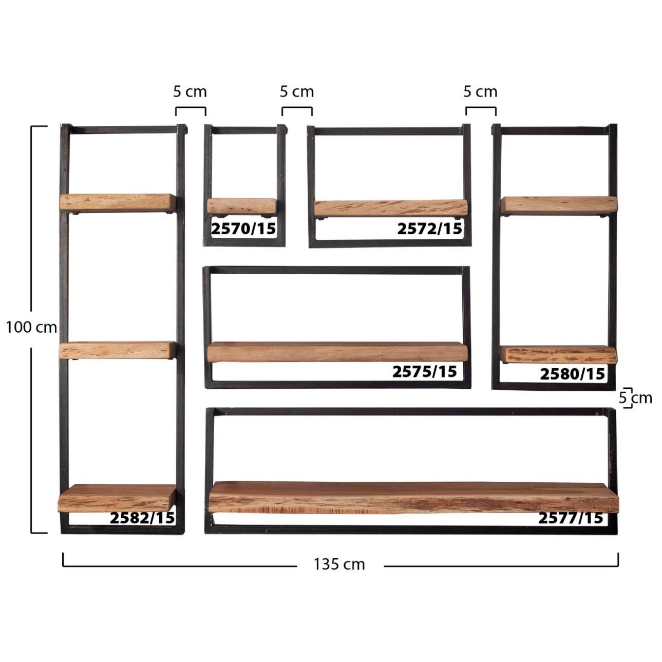 AnLi Style Wandplank edge 30cm H=100cm