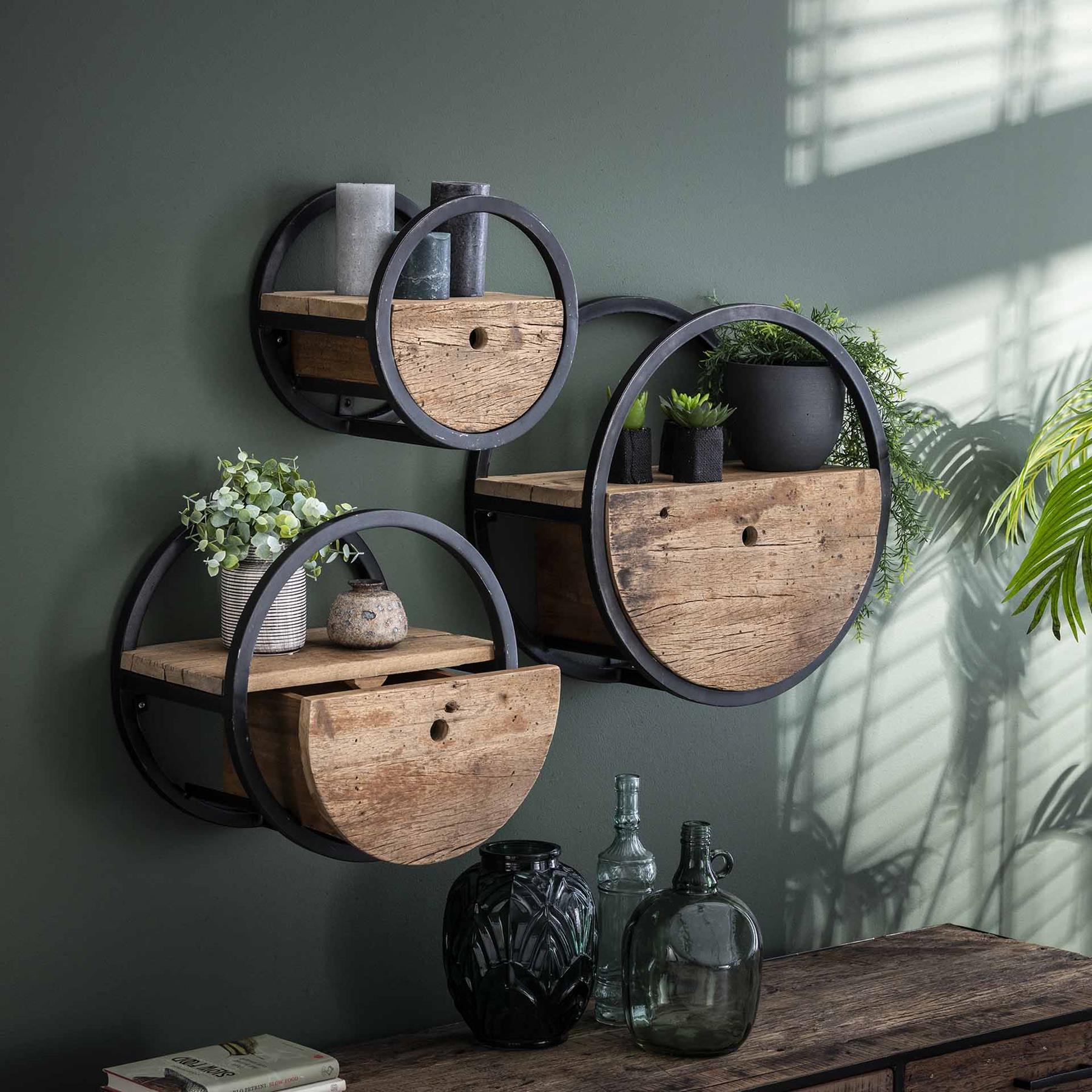 AnLi Style Wandschap circular Ø40 met lade