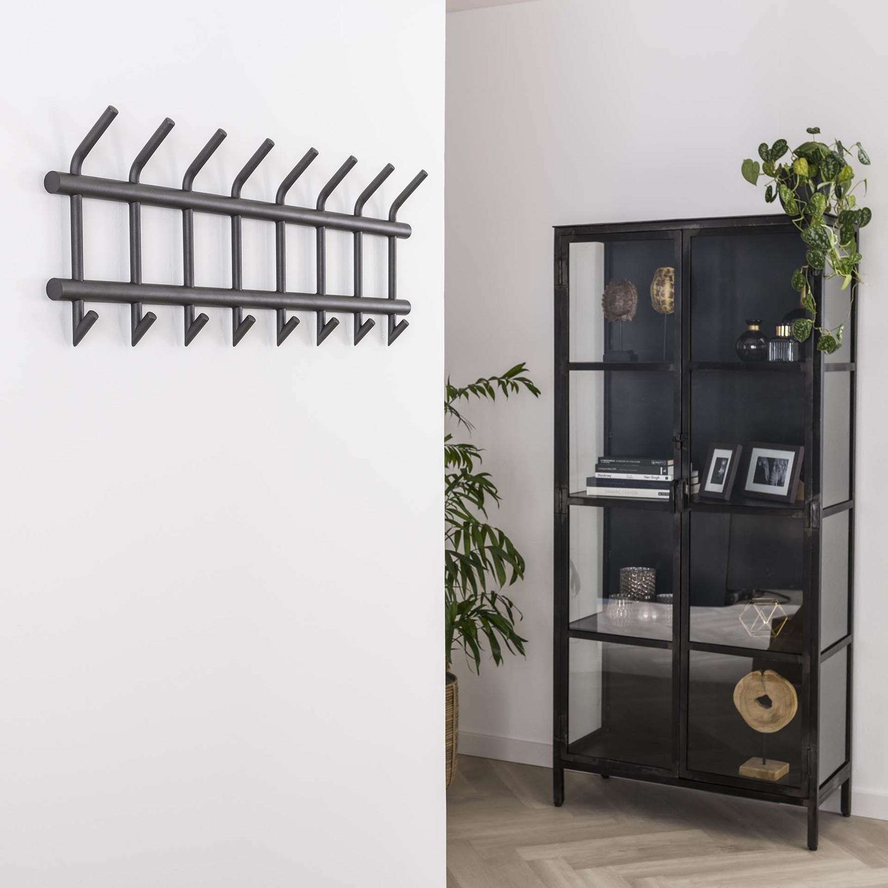 AnLi Style Garderobe 8 haaks breed ronde buis