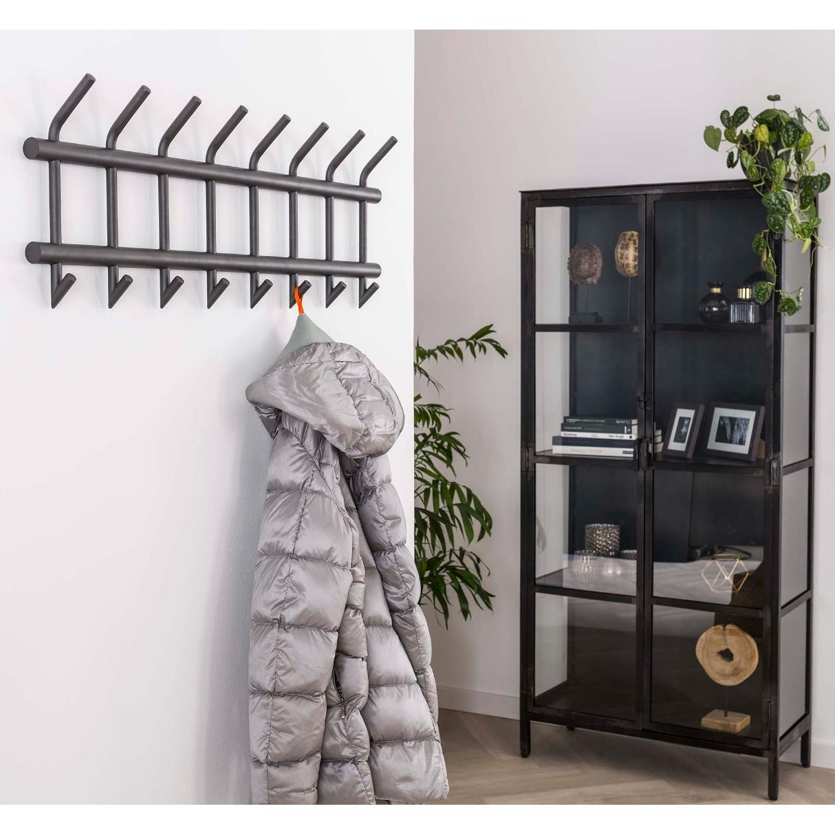 AnLi Style Garderobe 8 haaks breed ronde buis
