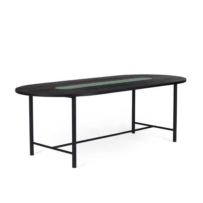 Warm Nordic Be My Guest tafel 220 geolied eiken met geel detail