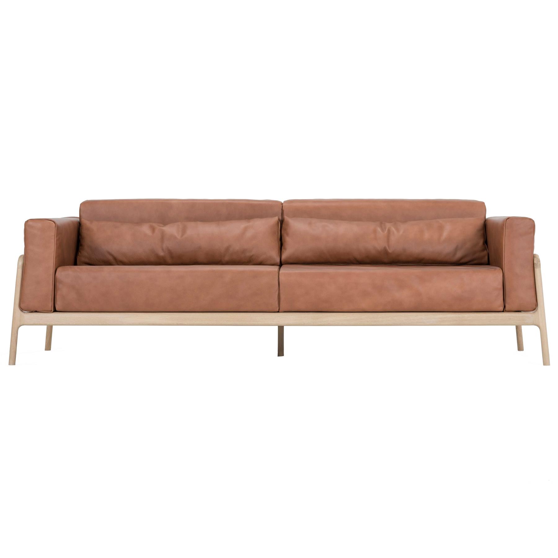 Gazzda Fawn sofa 3+ whitewash Dakar Leather Whiskey