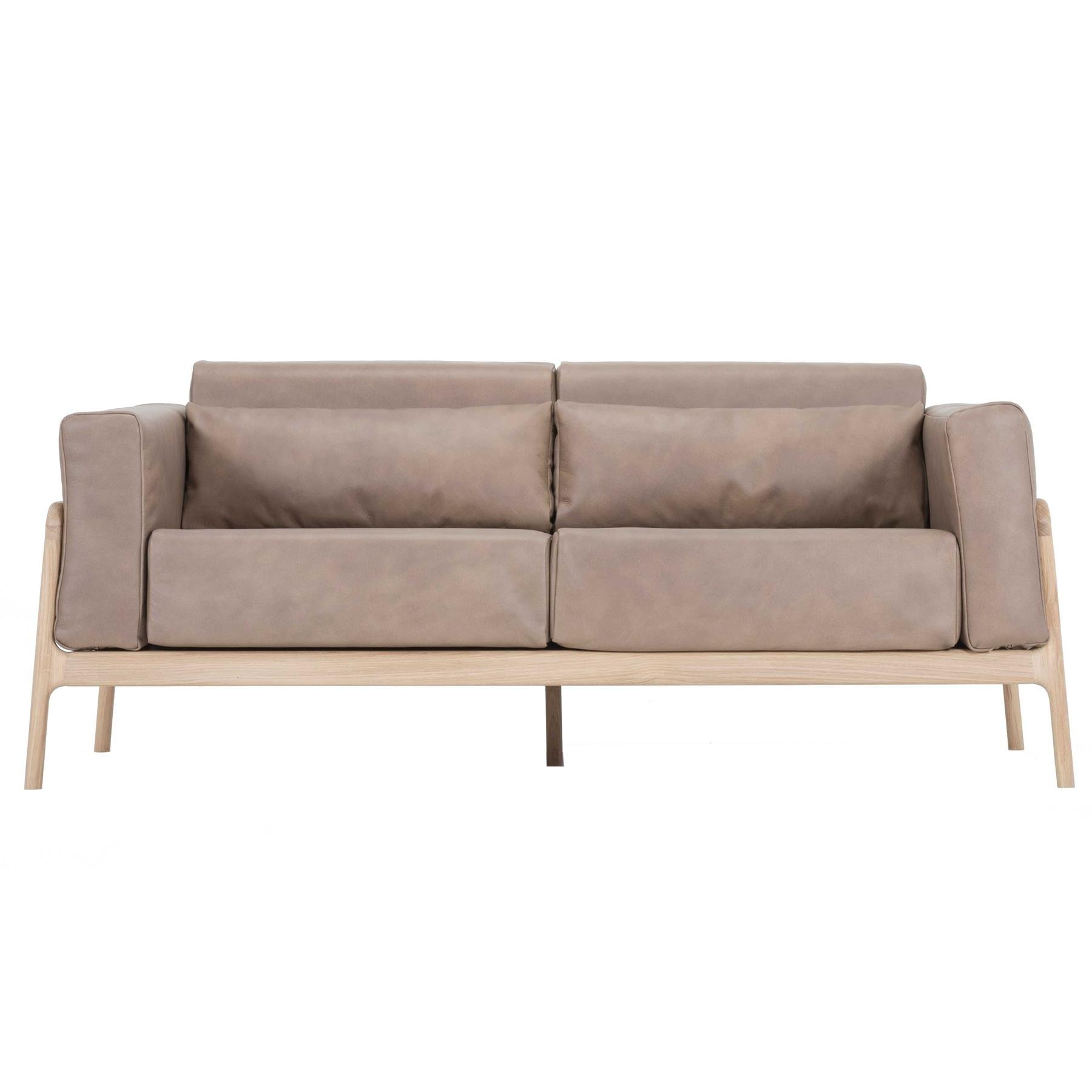 Gazzda Fawn sofa 2-zits whitewash  Dakar Leather Stone