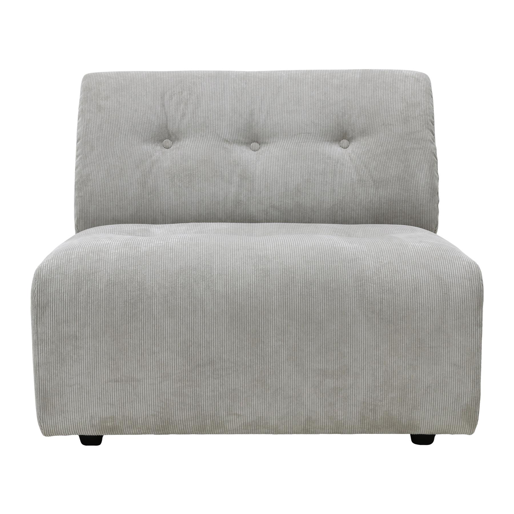 HKliving Vint Bank Element - Middenstuk - Corduroy Rib - Crème
