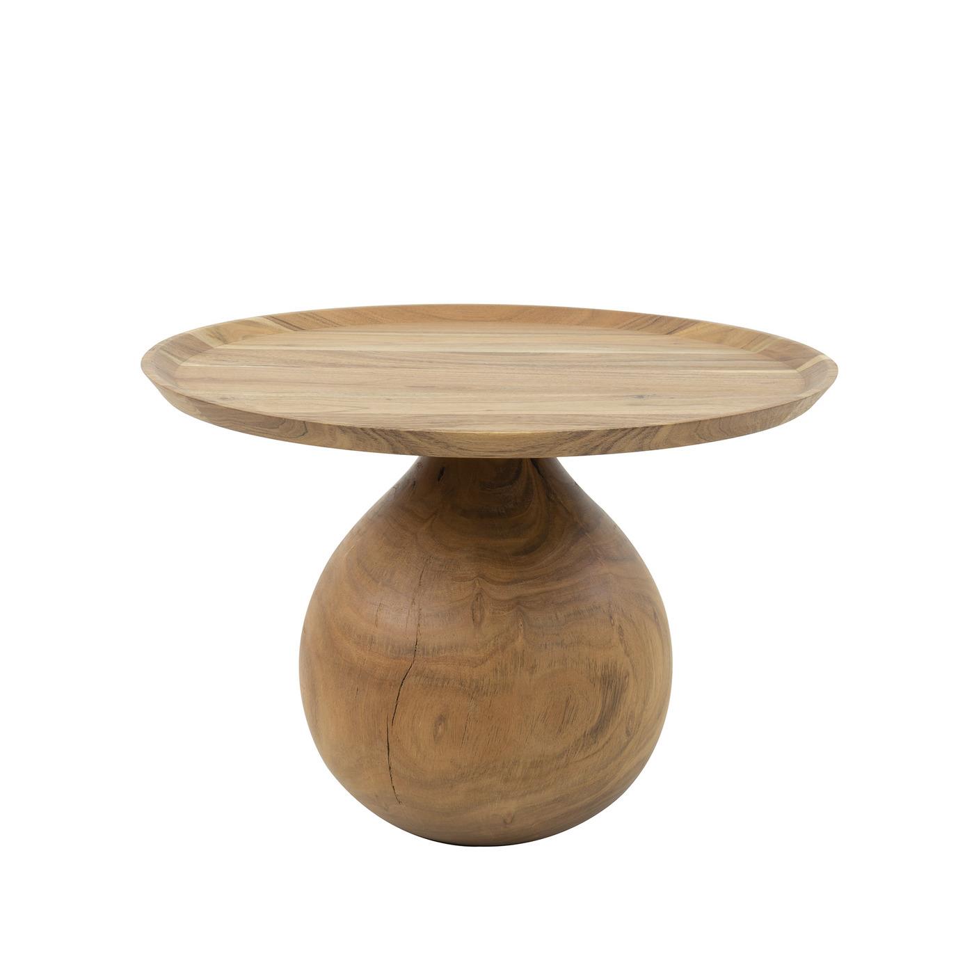 Giga Meubel - Salontafel Massieve Voet Rond Naturel Acaciahout