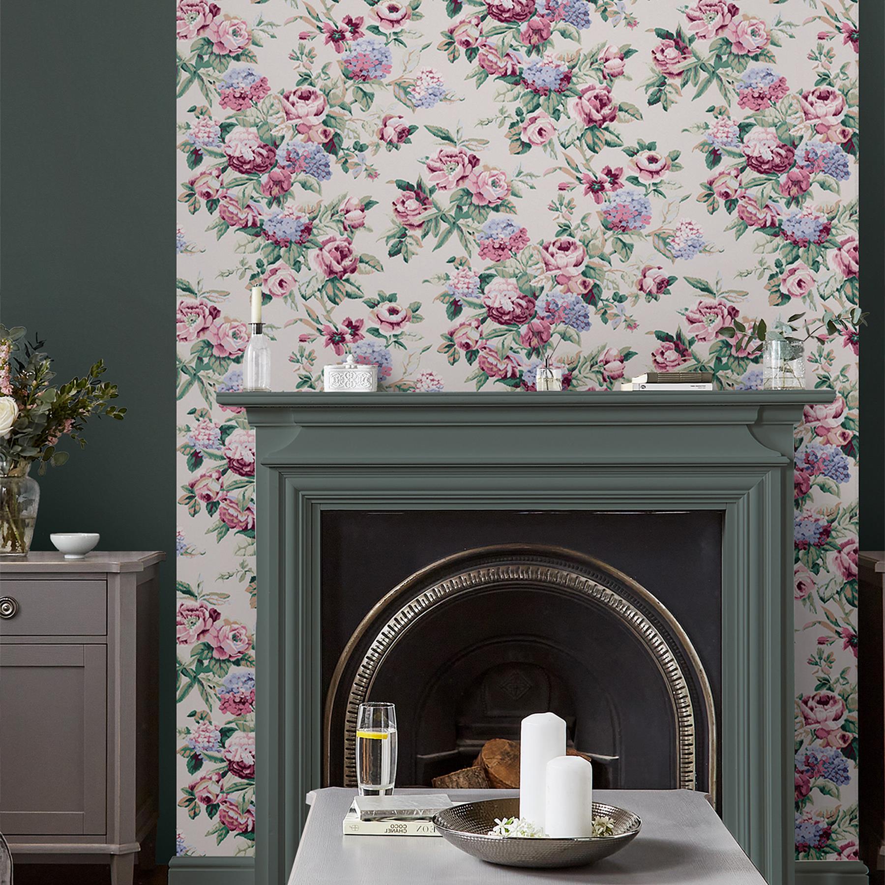 Laura Ashley Pembrey Behang - Bloemen - 10mx52cm - Roze