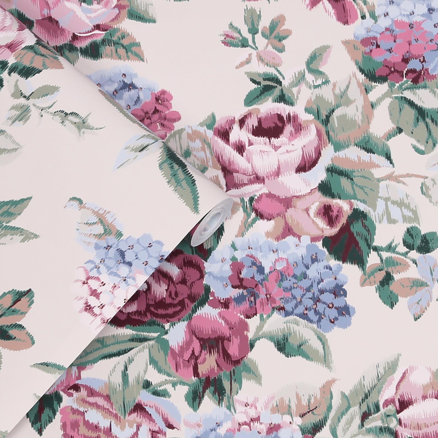 Laura Ashley Pembrey Behang - Bloemen - 10mx52cm - Roze