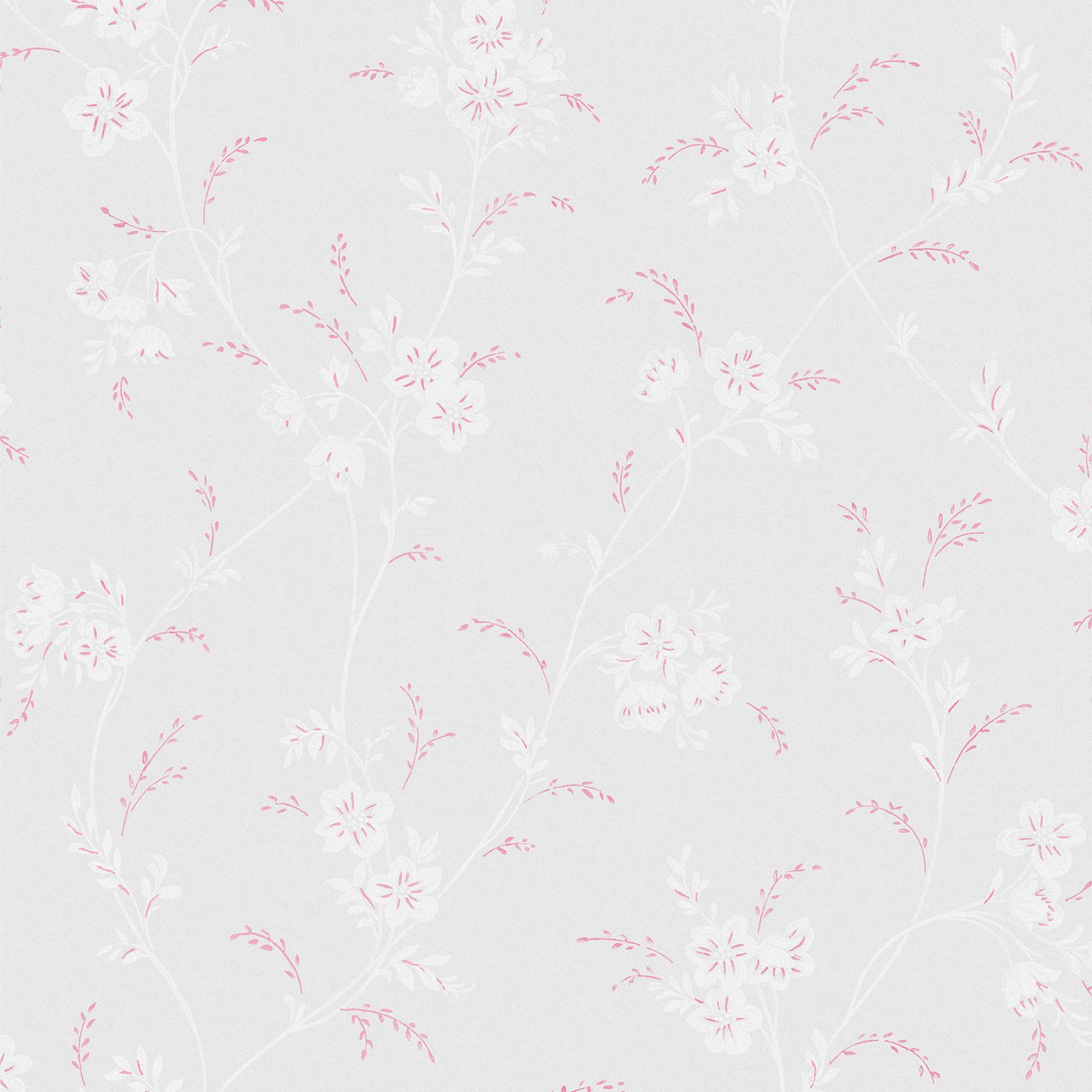 Laura Ashley Eva Floral Behang - Bloemen - 10mx52cm - Grijs