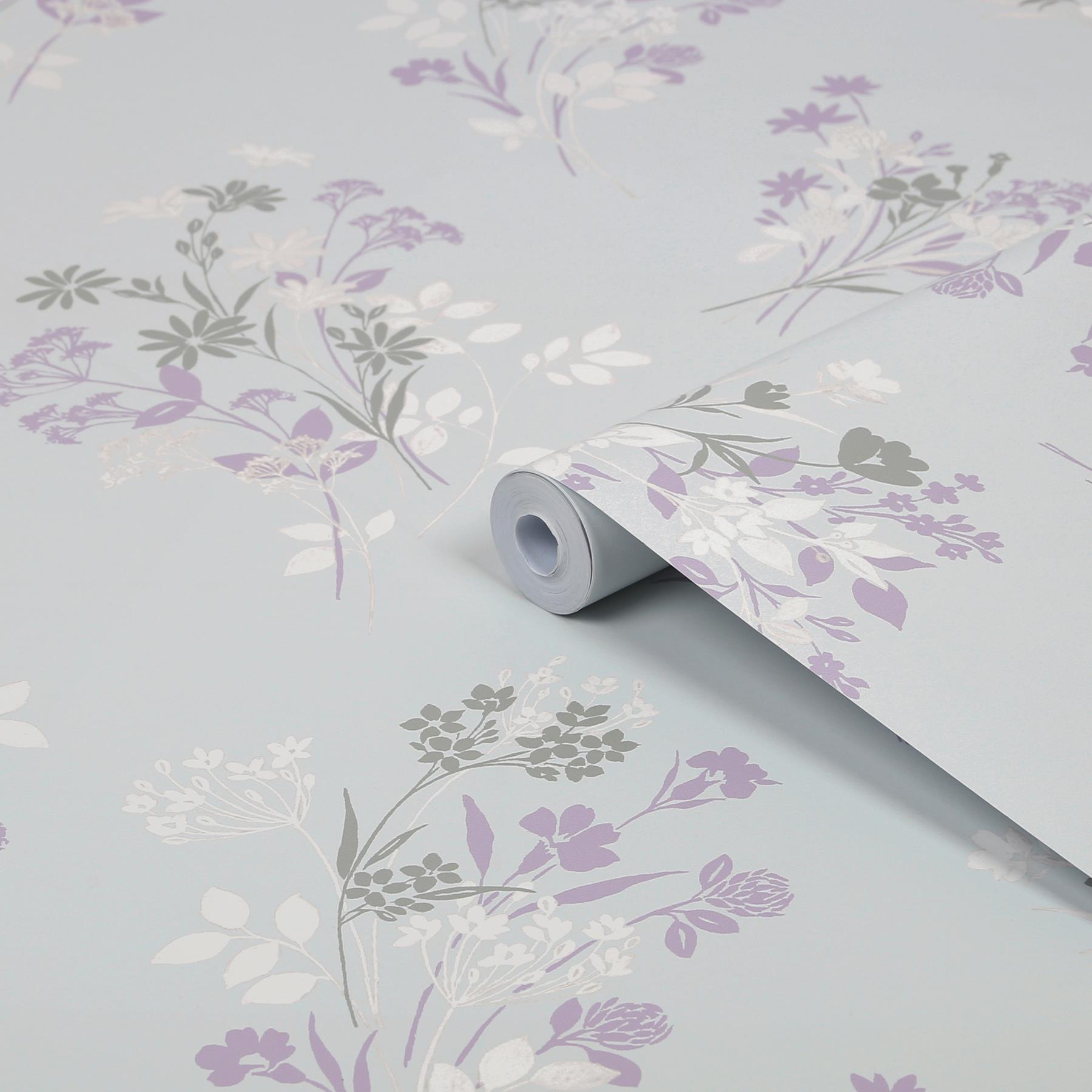 Laura Ashley Igerna Behang - Bloemen - 10mx52cm - Blauw