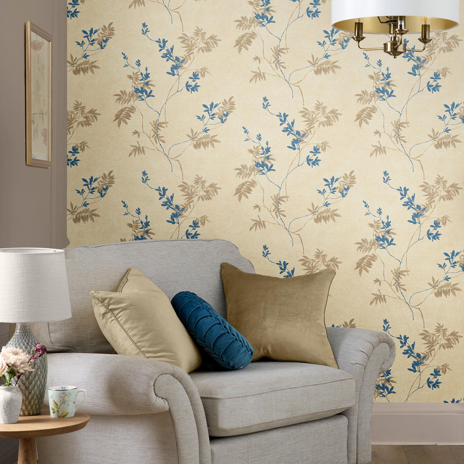 Laura Ashley Mari Behang  - Planten - 10mx52cm - goud