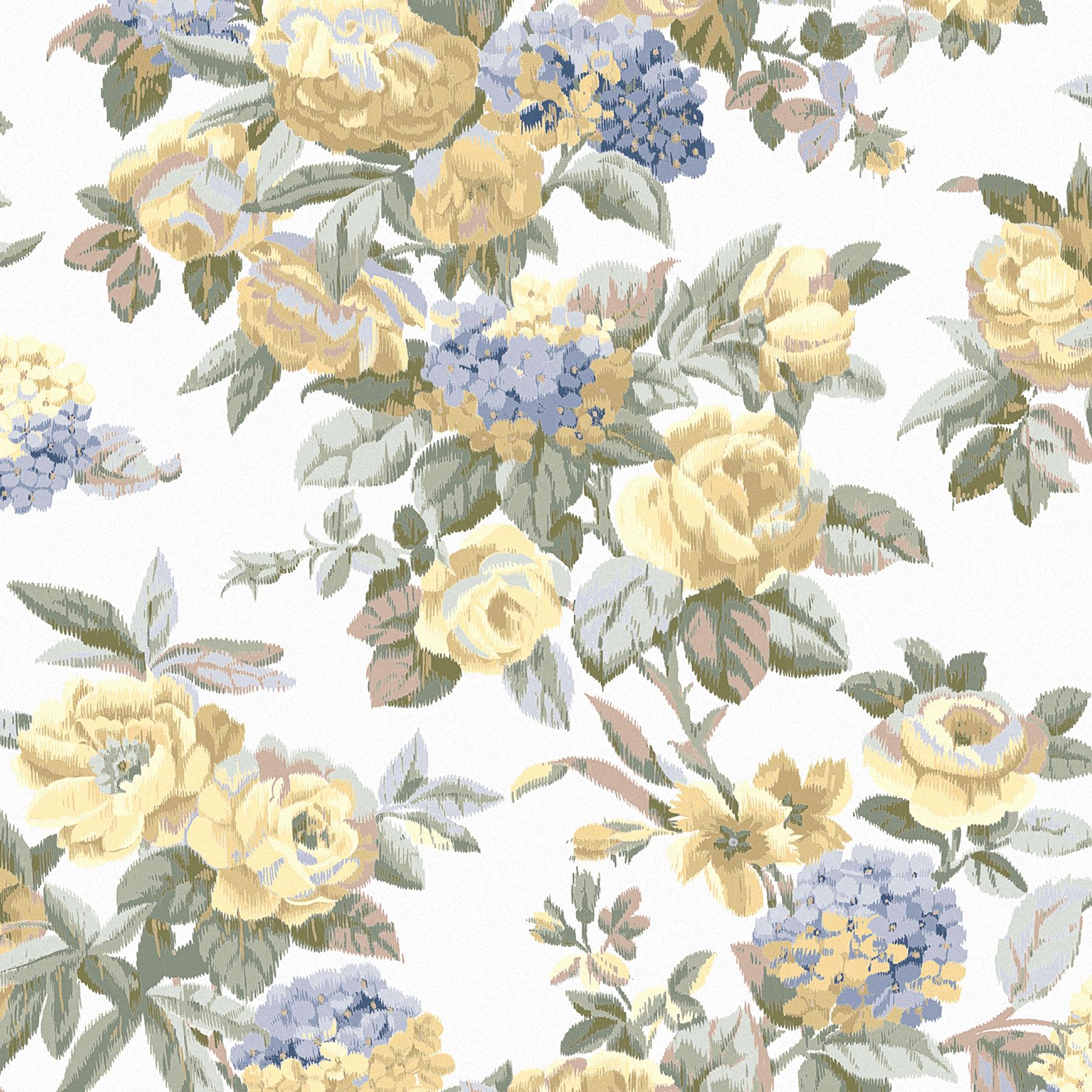Laura Ashley Pembrey Behang - Bloemen - 10mx52cm - Geel