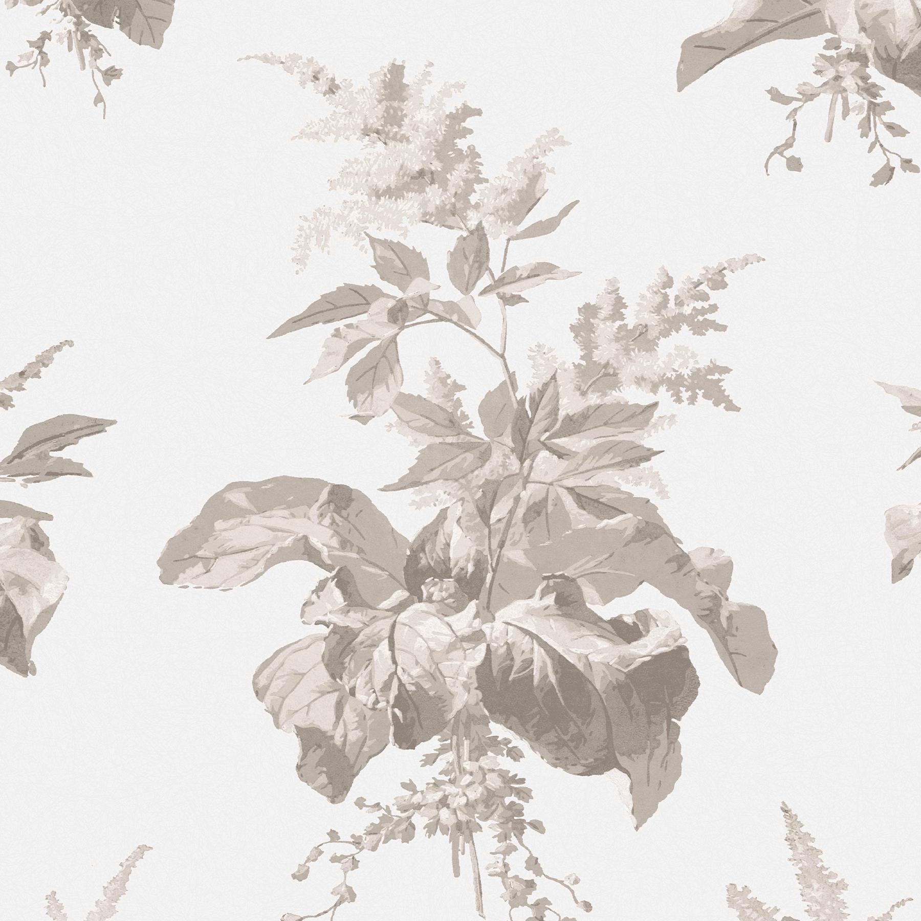 Laura Ashley Narberth Behang - Bloemen - 10mx52cm - Grijs