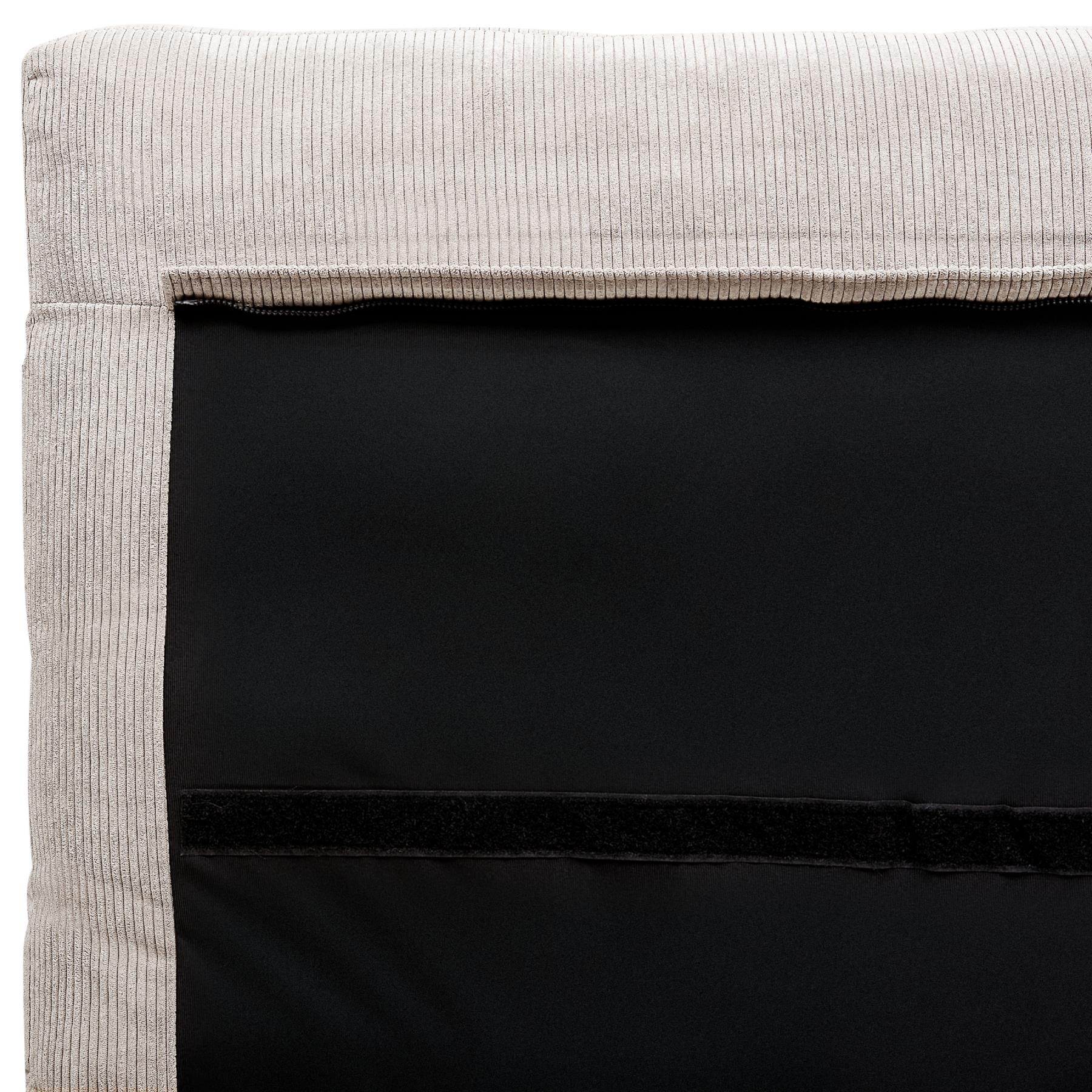 Beliani-MELLE -Tweepersoonsbed-Lichtbeige-140 x 200 cm-Corduroy