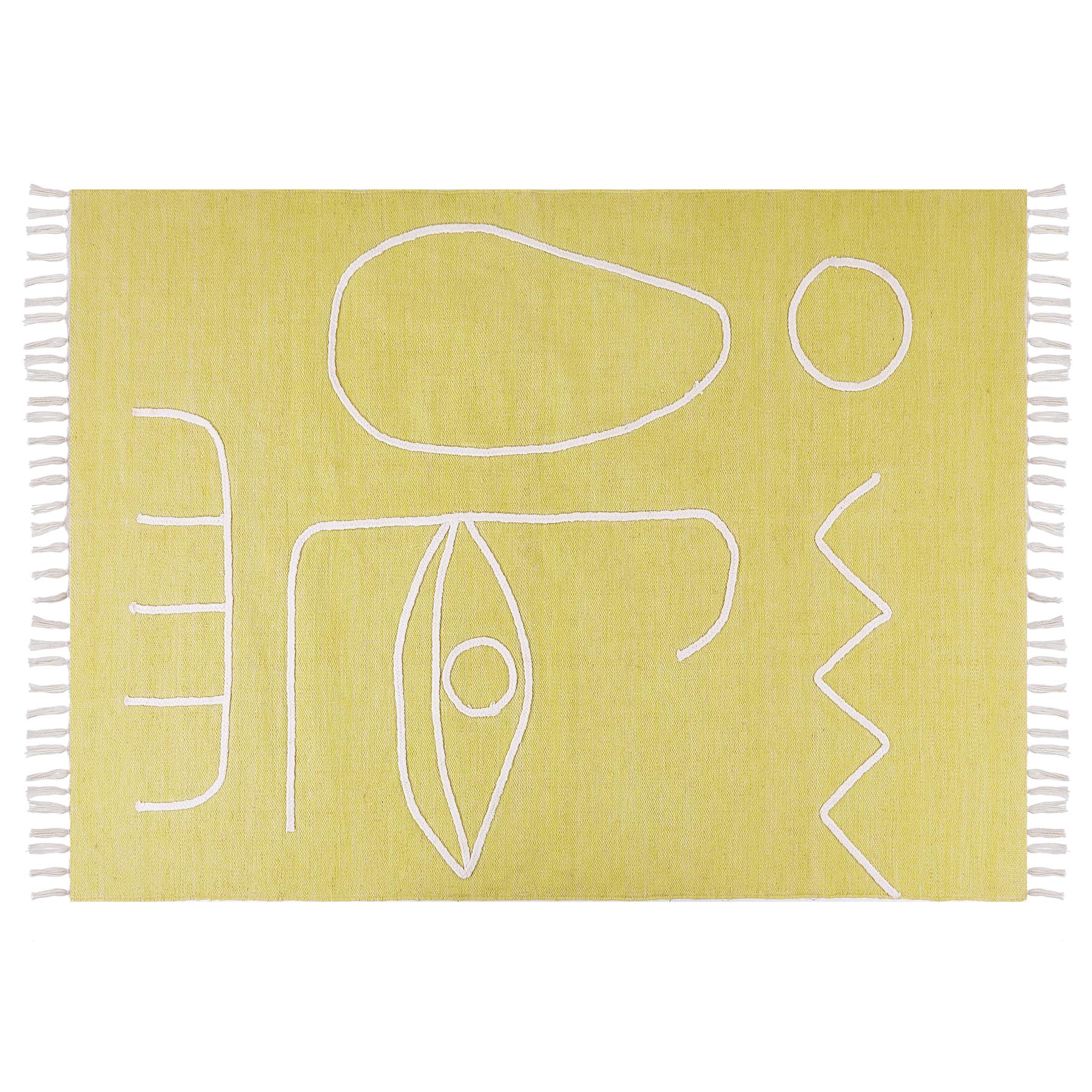 Beliani - YAVU - Vloerkleed - Geel - 140 x 200 cm - Polyester