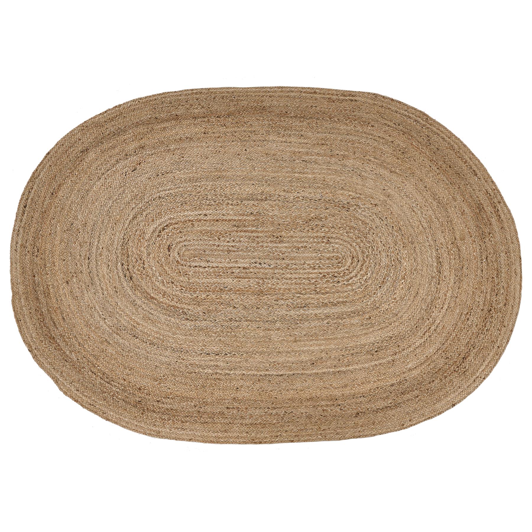 Beliani - DEMIRCI - Laagpolig vloerkleed - Beige - 160 x 230 cm - Jute