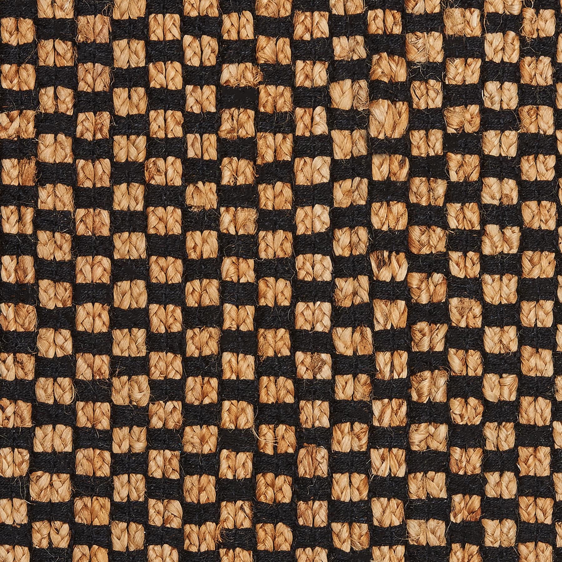 Beliani - GERCE - Jute vloerkleed - Zwart|Beige - 140 x 200 cm - Jute