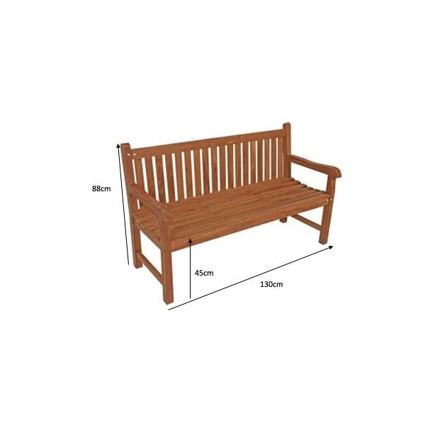 Lesli Living | teakhouten tuinbank | 130cm