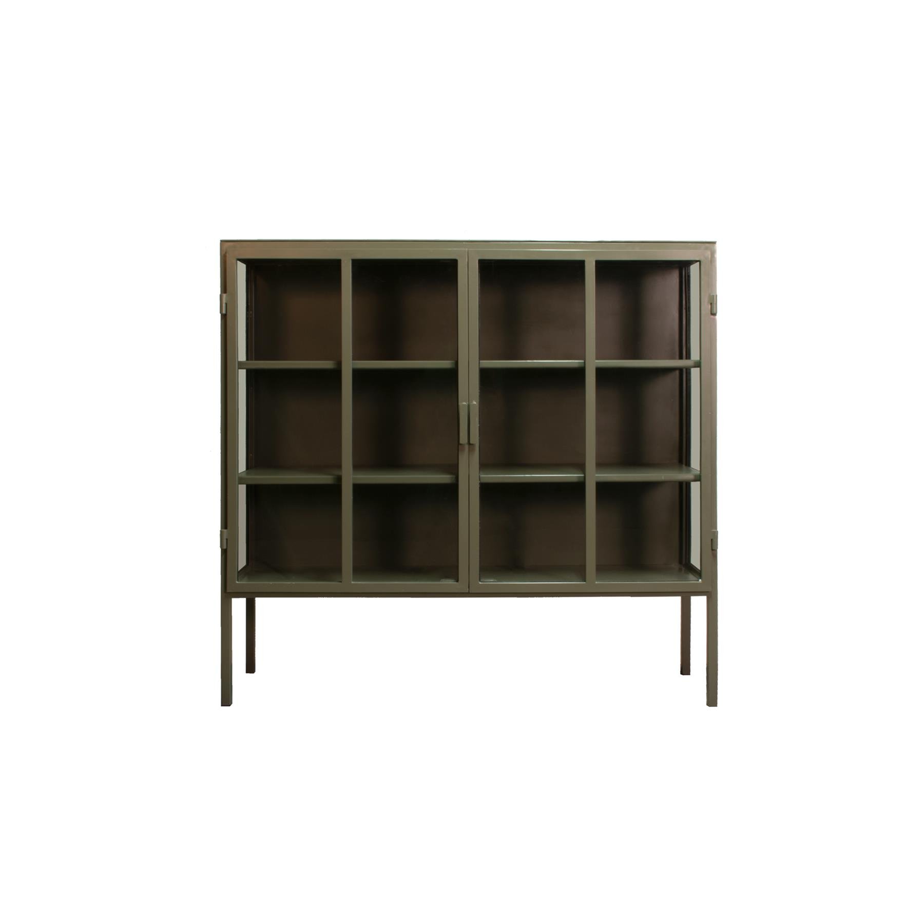New Routz Kentucky Vitrinekast  - Olijfgroen