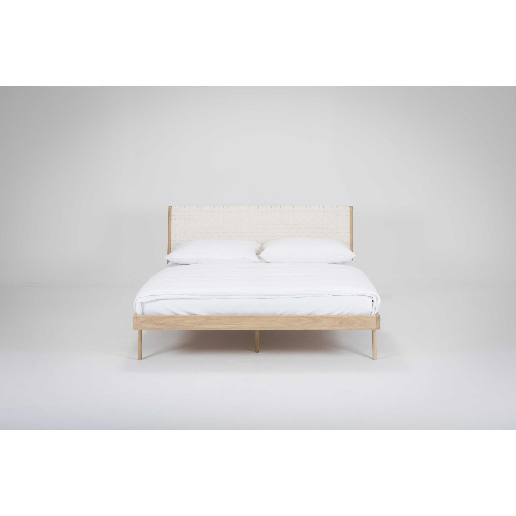 Gazzda Fawn bed 180x200 cotton webbing blue